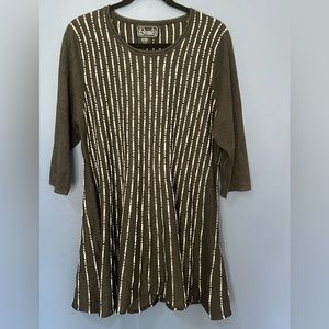 Rochelle knit black and white dress